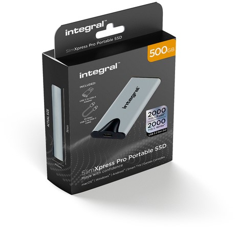 SSD Integral SlimXpress Portable USB-C 500GB 1 Stuk