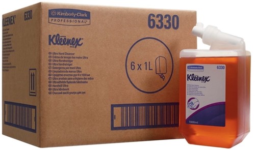 Handzeep Kleenex Ultra vloeibaar amber 1000ml 6 Fles