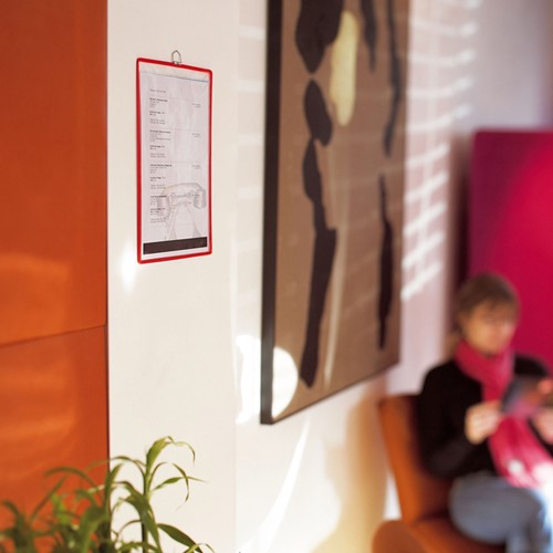 Zichtpanelenframe hangend Tarifold A4 rood 5st 5 Stuk-2