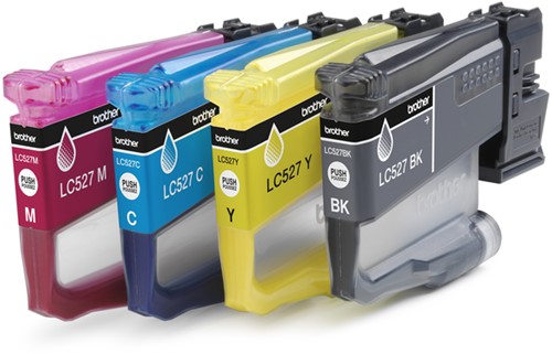 Inktcartridge Brother LC-527 zwart + 3 kleuren 4 Stuk-2