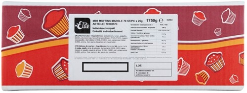 Muffins Elite mini marble 70 stuks 70 Stuk-2