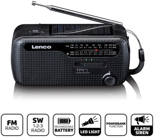 Noodradio Lenco MCR-113BK 1 Stuk-1
