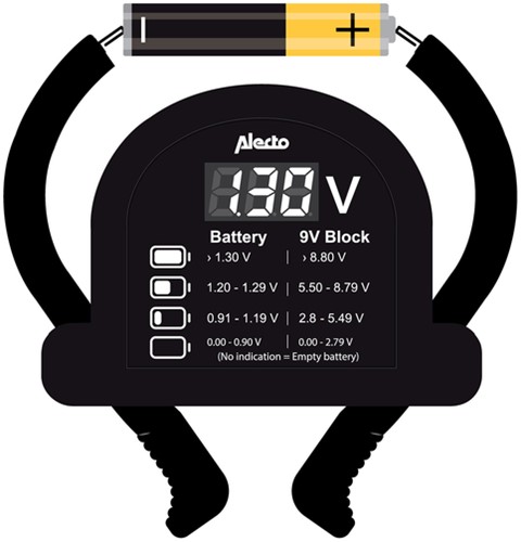 Batterijtester Alecto BTT2 1 Stuk-3