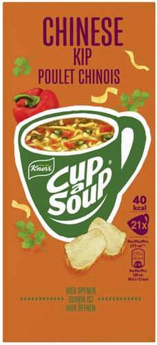 Cup a Soup Knorr Chinese kip 175ml 21 Zak-2