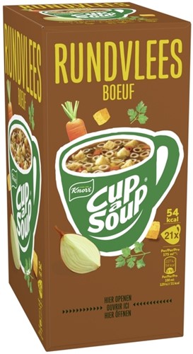 Cup a Soup Knorr rundvlees 175ml 21 Zak-3