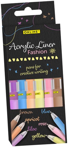 Acrylliner Online fashion assorti 6 stuks 6 Stuk