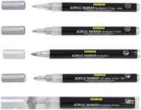 Acrylmarker Online lettering 5 breedtes zilver 5 Stuk-2