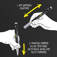 Acrylmarker Online lettering 5 breedtes zilver 5 Stuk-4