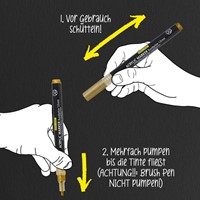 Acrylmarker Online lettering 5 breedtes goud 5 Stuk-4