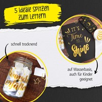 Acrylmarker Online lettering 5 breedtes goud 5 Stuk-5