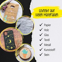 Acrylmarker Online lettering 5 breedtes goud 5 Stuk-6