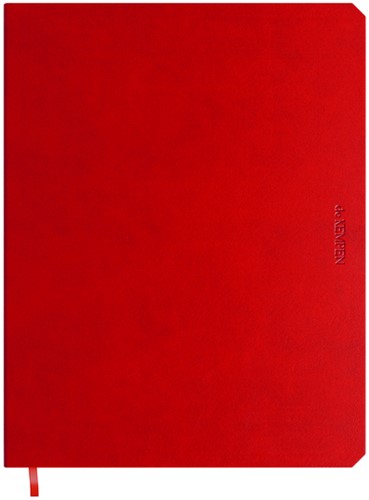 Notbk de KEMPEN Poppy 171x220 lijn 192pag rood 1 Stuk