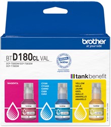 Navulinkt Brother BT-D180CLVAL 3 kleuren 4 Stuk