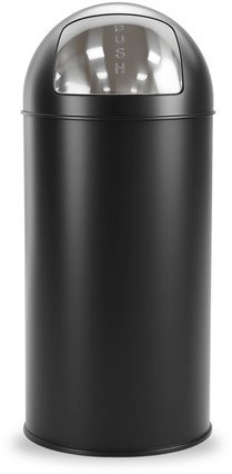 Afvalbak BRASQ Push Bin PB230+ 30 liter zwart 1 Stuk