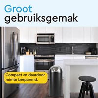 Afvalbak BRASQ Push Bin PB230+ 30 liter zwart 1 Stuk-5