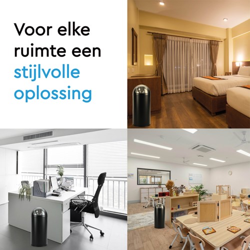 Afvalbak BRASQ Push Bin PB230+ 30 liter zwart 1 Stuk-6