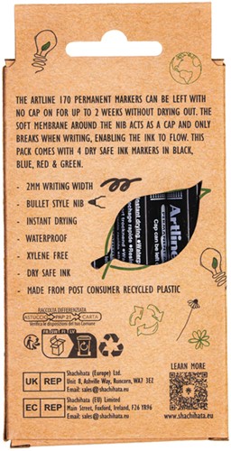 Permanent marker Artline 170 Eco rond M ass 4st 4 Stuk-1