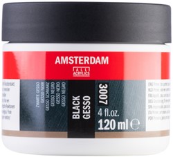 Gesso Amsterdam Mini 3007 120ml zwart 120 Milliliter