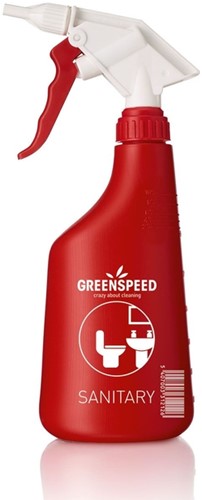 Sprayflacon Greenspeed sanitair leeg rood 1 Stuk