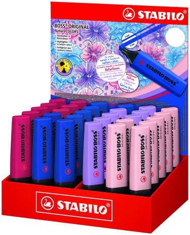 Markeerstift STABILO Boss Wildfl display groot ass 1 Stuk