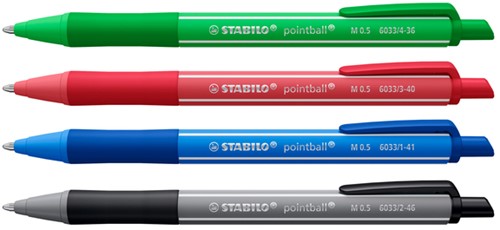 Balpen STABILO pointball colorful assorti 1 Stuk-2
