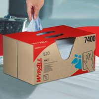 Poetsdoek WypAll L20 GeneralClean 420x330mm blauw 280 Vel-2