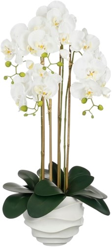 Kunstplant Mica Phalaenopsis in pot wit 1 Stuk