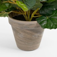 Kunstplant Mica Begonia wit in pot Stan grijs 1 Stuk-3