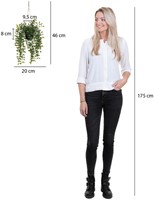 Kunstplant Mica Ficus hangend in pot groen 1 Stuk-3