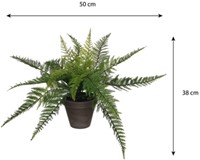 Kunstplant Mica varen groen in pot Stan grijs 1 Stuk-2