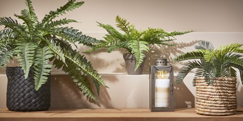 Kunstplant Mica Varen groen in pot Stan grijs 1 Stuk-3