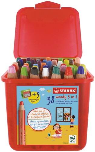 Kleurpotlood STABILO 882 woody 3 in 1 38st ass 38 Stuk-2