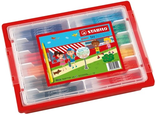 Viltstift STABILO power 280 144st assorrti 144 Stuk