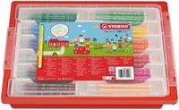 Viltstift STABILO Trio A-Z 378 144st assorti 144 Stuk