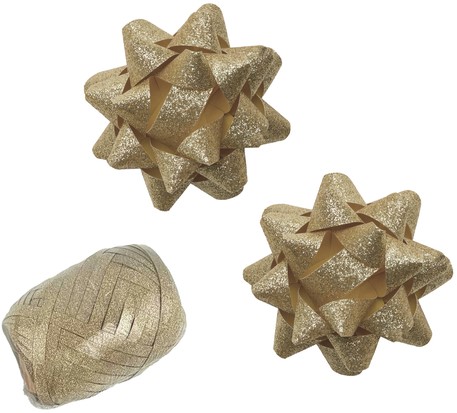 Polyband combi set glitter goud 1 ei 2 rozet 1 Set