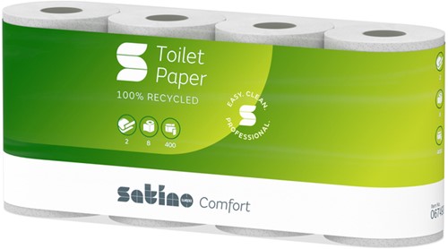 Toiletpapier Satino MT1 Comfort 2laags wit 067490 8 Rol