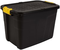 Opbergbox Bankers Box 60L met hndgr robuust zwart 1 Stuk