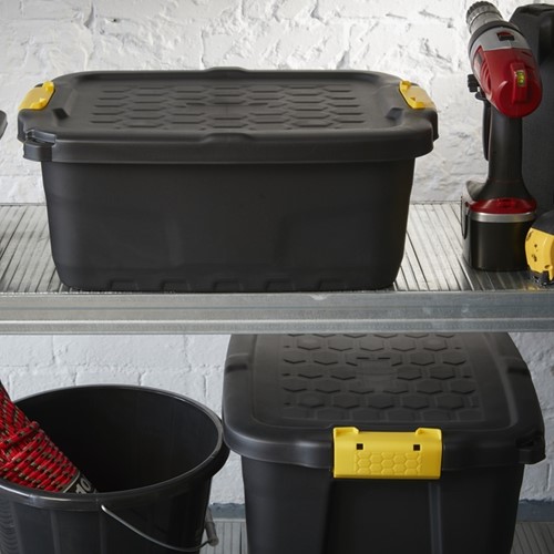 Opbergbox Bankers Box 24l met hndgr robuust zwart 1 Stuk-3