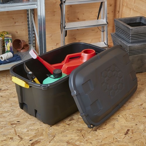 Opbergbox Bankers Box 75L wielen robuust zwart 1 Stuk-3