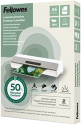 Lamineerhoes Fellowes A6 light gerecycled mat 100 Stuk