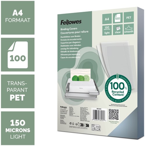 Voorblad Fellowes A4 PET 150micron 100 Stuk-2