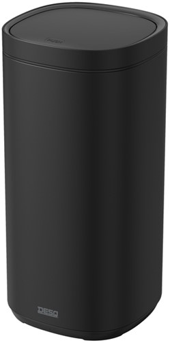 Afvalbak Desq Touch 50 liter RVS zwart 1 Stuk