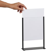 Kaarthouder Europel zwart metaal met acryl bord A4 1 Stuk-1