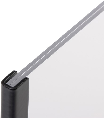 Kaarthouder Europel zwart metaal met acryl bord A4 1 Stuk-5