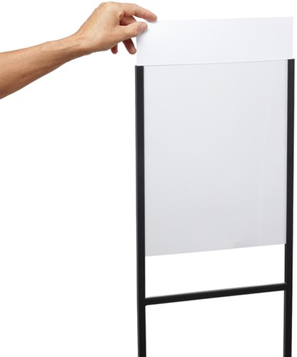Infostandaard  zwart metaal met acryl bord A3 1 Stuk-3