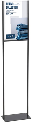 Infostandaard zwart metaal met acryl bord A4 1 Stuk-1