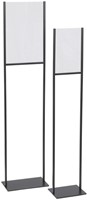 Infostandaard zwart metaal met acryl bord A4 1 Stuk-2