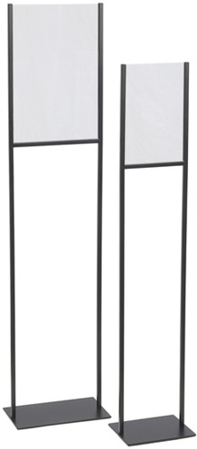 Infostandaard zwart metaal met acryl bord A4 1 Stuk-2