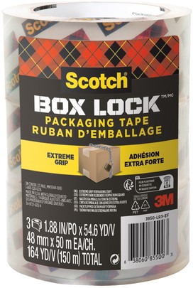 Verpakkingstape Scotch Box Lock 3950-EF 3 stuk 3 Rol