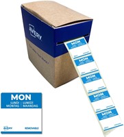 Etiket Avery HACCP maandag-blauw 25x25mm 1000st 1000 Stuk